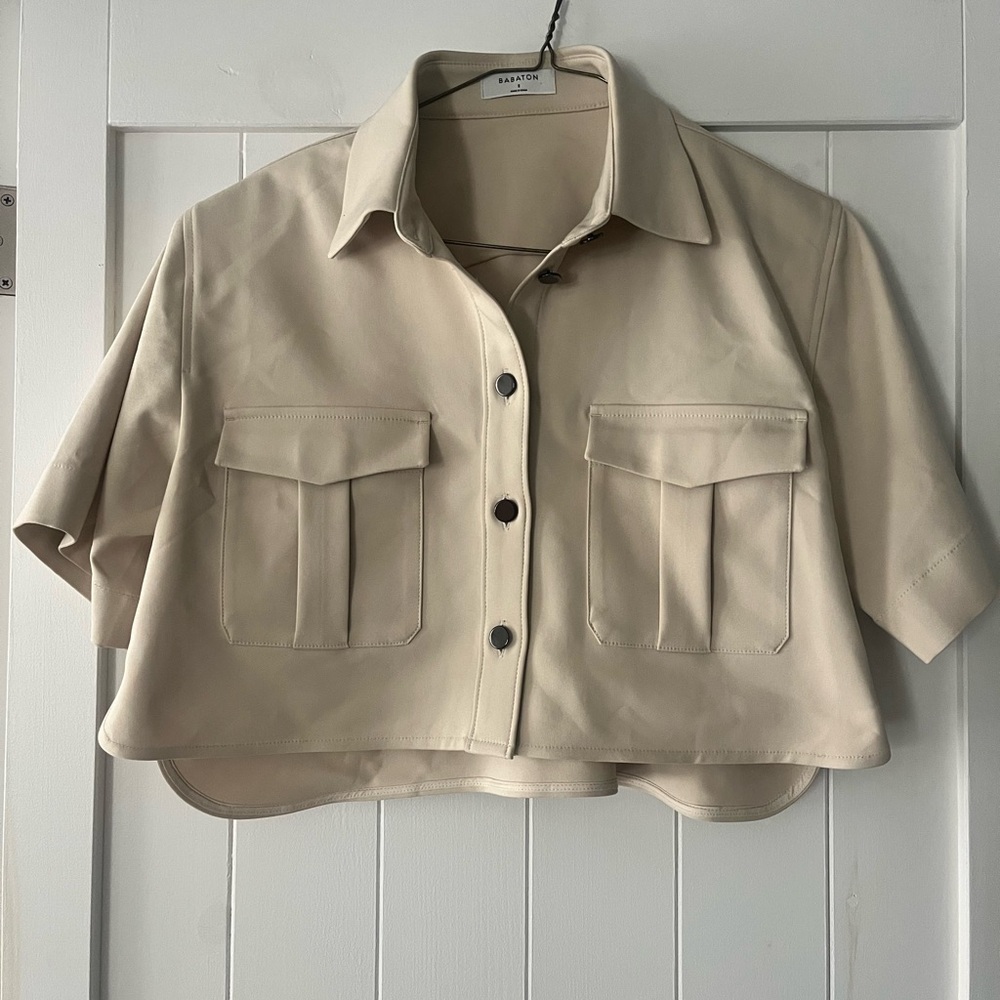 Aritzia Babaton Torino cropped shirt/jacket - Picture 2 of 7